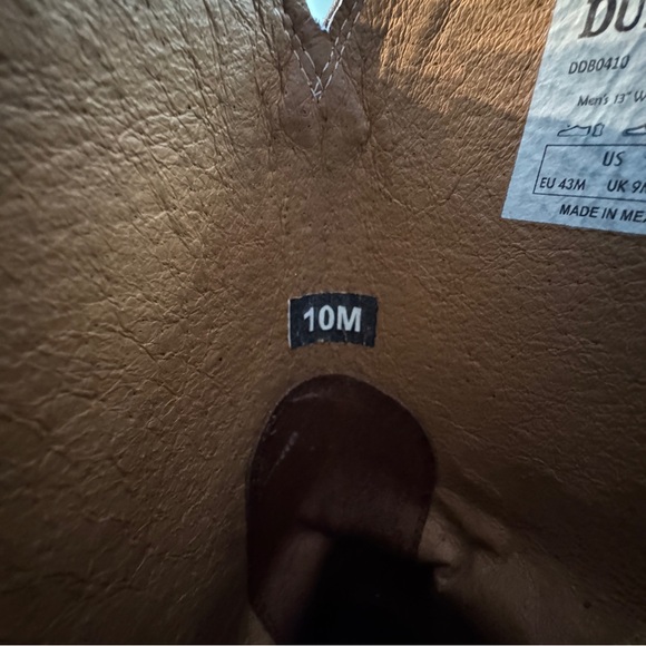 Durango Brown Western Boots with Decorative Stitching - Picture 6 of 6